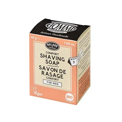 Image of Balade en Provence Organic Shave Soap Bar For Men Citrus Scent 40g