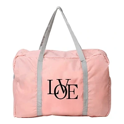 Image of Cabin Bag 45x36x20 for Easyjet Airlines Underseat Travel Holdall Carry on Hand Luggage Weekend Packable Duffel Bag,Sports Fitness (Love White)