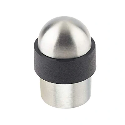 Image of Door Stop Floor Mounted Concealed Fixing Dome Top Satin Stainless Steel 30mm Diameter (01)