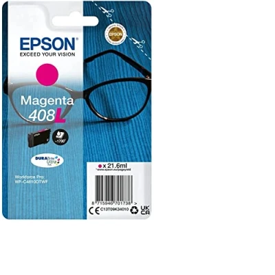 Image of Epson Genuine Ink Singlepack High Yield Magenta 408 XL DURABrite Ultra