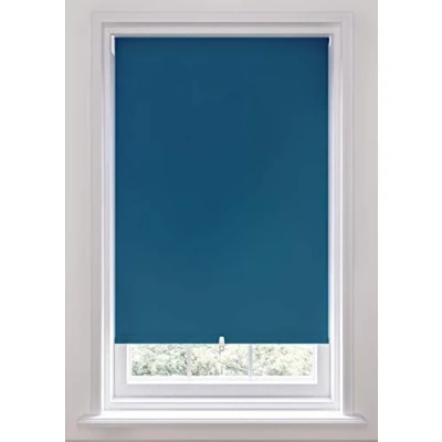 Image of Swish Cordless Blackout Roller Blind, Peacock, W60 Cm x D170
