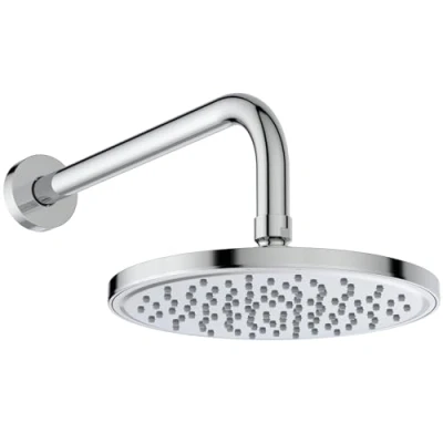 Image of Fixed Shower Head Ideal Standard Idealrain M1 Round 200mm Rain with L1 300mm Wall Arm, Chrome, BD647AA