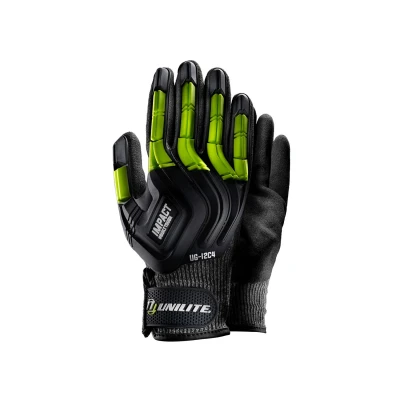 Image of Unilite UG I2C4 L Size (9) Large Heavy Duty Cut D Impact Safety Work Gloves High A4 Resistance Full Dorsal Protection