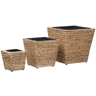 Image of vidaXL Raised Beds 3 pcs Water Hyacinth