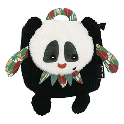 Image of Les Deglingos Backpack Rototos Le Panda Ultra Soft Plush Fun Educational Toy Suitable from Birth