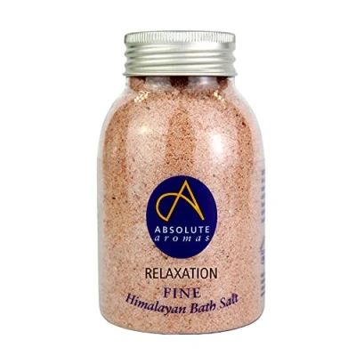Image of Absolute Aromas Relaxation Fine Himalayan Bath Salt 300g Natural Pink Infused with 100% Pure Essential Oils of Bergamot, Clary Sage, Lavender and Petitgrain