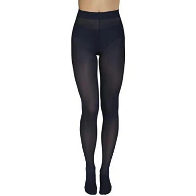 Image of Annes styling Plain Womens Tights 40 Denier Matt Semi opaque Microfiber Classic Pantyhose Zarra, Blu S