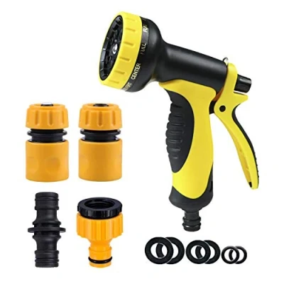 Image of Topways® Hose Pipe Fitting Set, Including Multi Spray Nozzle Watering Gun, End Quick and Waterstop Connector, Threaded Tap Adapter, Double Male Sealing Spares Kit