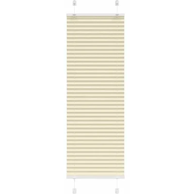 Image of vidaXL Pleated Blind Cream 40x100 cm Fabric Width 39.4 Polyester