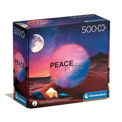 Image of Clementoni Jigsaw Puzzle Peace 500 Pieces Starry Night Dream For Adults 14 99 Years, Gift Men/Women, Landscape, Made In Italy, 35527