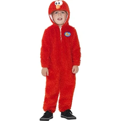 Image of Smiffys Children&#039;s Sesame Street Elmo Costume, All in One Suit, Size: S, Color: Red, 37990
