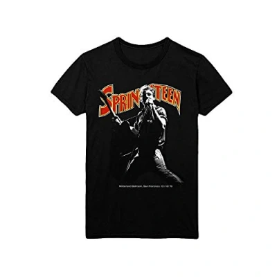 Image of Bruce Springsteen Winterland Ballroom Singing Official Tee T Shirt Mens Unisex (Small) Black