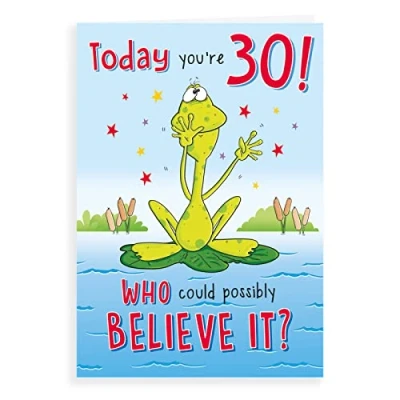 Image of Regal Publishing Humour Milestone Age Birthday Card 30 M 9 x 6 inches