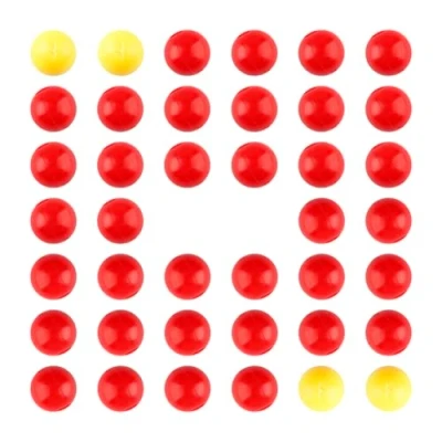 Image of Tabanzhe Game Replacement Marbles Balls 42PCS Plastic Marble Ball Accessories for Hungry Hippos Run Game,38 Red &amp; 4 Yellow