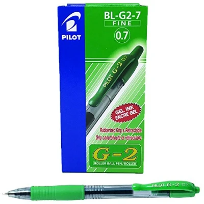 Image of Pilot G207 Retractable Gel Rollerball 0.7 mm Tip (Box of 12) Green
