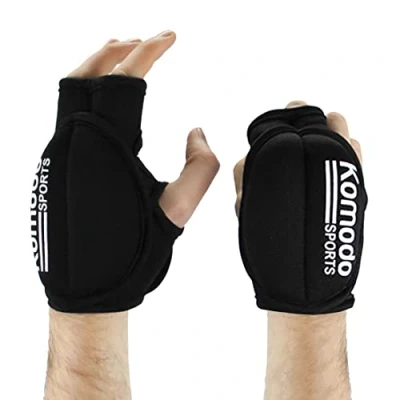 Image of KOMODO Weighted Gloves Wrist Hand Neoprene Large Size Fitness Training Rehabilitation Gym Boxing MMA Aerobics (2 x 0.5KG)