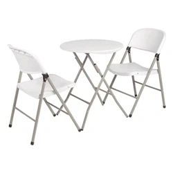 Image of Bolero Foldaway Utility Chairs White (2 pack)