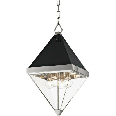 Image of Coltrane 4 Light Pendant Polished Nickel, Acrylic
