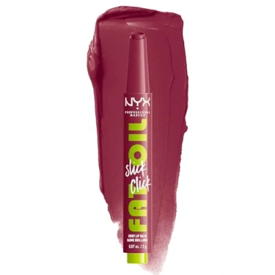 Image of NYX Professional Makeup Fat Oil Slick Click Lip Balm, Everyday Wear Non Sticky Buildable Oil, In The Drafts
