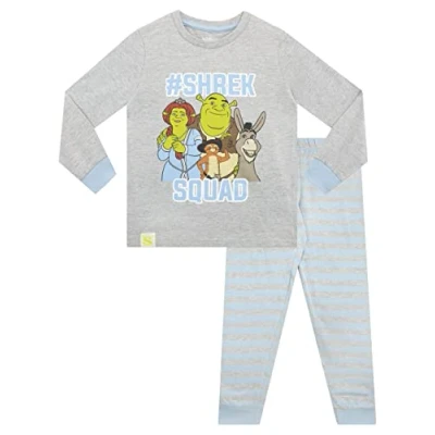 Image of DREAMWORKS Girls Pyjamas Shrek Grey 7 8 Years