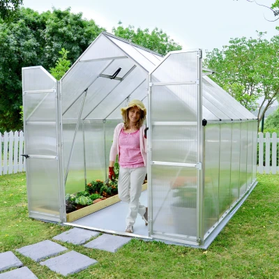 Image of 8&#039;x12&#039; Palram Canopia Essence Large Walk In Aluminium Framed Greenhouse (2.4x3.6m)