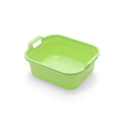 Image of Addis Rectangular Washing Up Bowl with Handles, Plastic, Mint Green