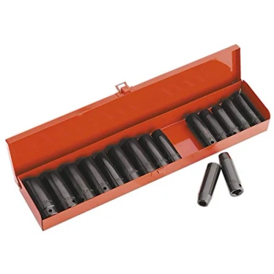 Image of Sealey Premier Impact Socket Set 16pc Deep 1/2&quot;Sq Drive Metric/Imperial
