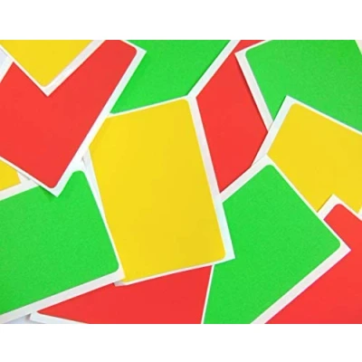 Image of Large 99x65mm (4&quot; x 2.6&quot;) Rectangular Red, Yellow and Green Coloured Sticky Labels, Colour Code Rectangle Stickers (12)