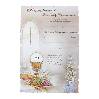 Image of Widdle Celebrations Remembrance of First 1st Holy Communion Certificate C58215