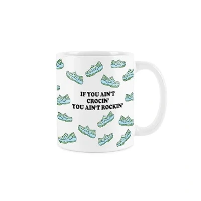 Image of Purely Home Crocs Novelty Mug Slogan Crocin Rockin Joke White Tea Coffee Gift Present