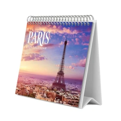 Image of Grupo Erik Desk Calendar 2025 Paris 8 x 7 inches 20 17 cm 12 Month Planner, Desktop 2025, Gifts