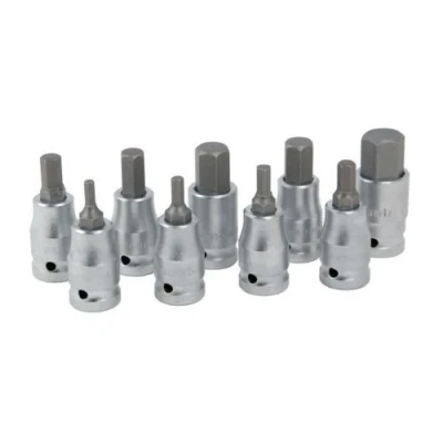 Image of 9 PIECE HEX BIT 1/2 SOCKET SET IN METAL CASE by NEILSEN TOOLS