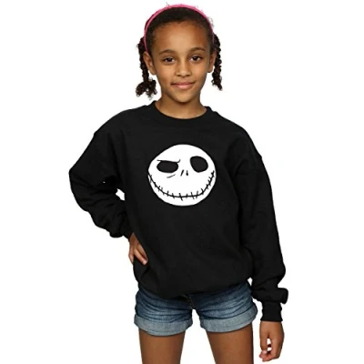 Image of Disney Girls Nightmare Before Christmas Sweatshirt Black 12 13 Years