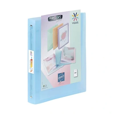 Image of Viquel A4 Maxi Flexible Binder 4 Rings cm Spine for documents Translucent Blue