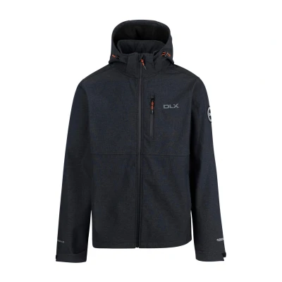 Image of DLX Mens Justin Marl Soft Shell Jacket (Black Marl) Grey Size Large