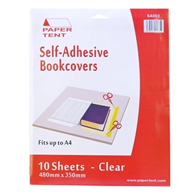 Image of Papertent Self Adhesive Clear Book Covers, 10 Sheets