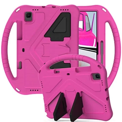 Image of Tablet Case For Samsung Galaxy Tab A7 10.4&quot; 2020 SM T500 T505 Kids Friendly Lightweight Shockproof Cover with Handle Stand Rose Red