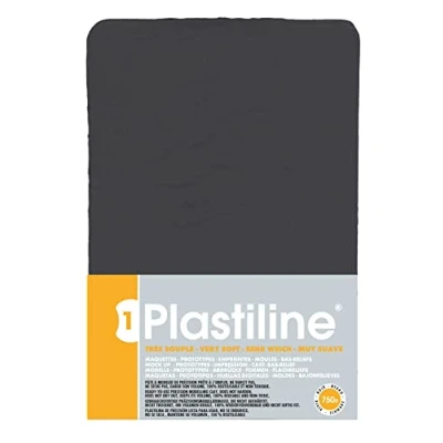 Image of Plastiline 7940T Plate Modeling Dough, High Precision Modeling, Sculpting, Molding Hardness 1 (very soft) 750g Black color. Made in France
