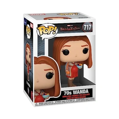 Image of Funko Pop! Marvel: WandaVision Wanda Maximoff 70s Collectable Vinyl Figure Gift Idea Official Merchandise Toys for Kids &amp; Adults TV Fans Model Collectors and Display