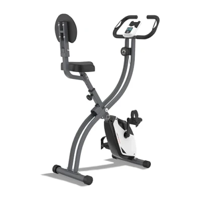 Image of Ultrasport F bike 200B, trainer, Exercise bike, Fitness LCD training computer, Maximum user weight 110 kg, Heart rate measurement, 8 Resistance levels, Foldable, Black/Silver