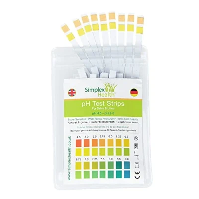 Image of SimplexHealth pH Dual Test Strips to Urine &amp; Saliva (25 STRIPS)