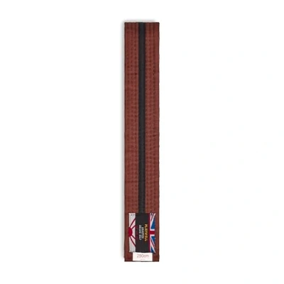 Image of Playwell Martial Arts Cotton Striped Coloured Grading Belt Brown With Black Stripe (320cm)