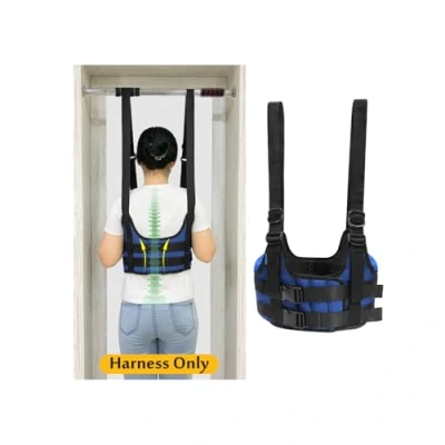 Image of Mybow Back Stretcher Lumbar Traction Device Spine Decompression Belt for Pain Relief Spinal Portable Thoracic Harness Stretching (Harness Only M)