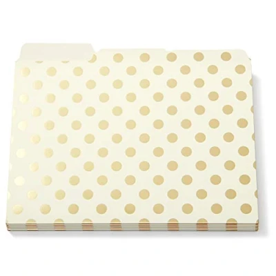 Image of Kate Spade New York Organizer Thick File Folders Pack of 6 (Gold Dots)