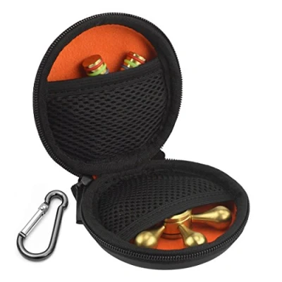 Image of Geekria Fidget Spinner Protective Case/Finger Spinners Round Carrying Case/Able to Storage Two Figit, Compatible with Triangle, and Many Other Shaped Fidgets/Hard Shell Soft Inner