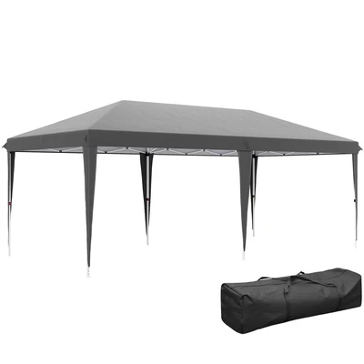 Image of Outsunny 6 x 3 (m) Pop Up Gazebo Patio Party Event Heavy Duty Canopy Grey