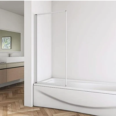 Image of Huiyang 700x1400mm 1 Fold Folding Pivot Shower Bath Screen Glass Door Panel Bathroom