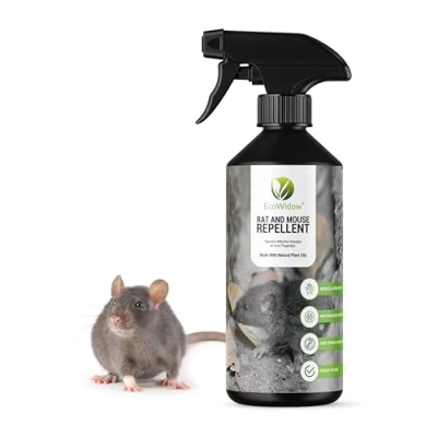 Image of EcoWidow Rat &amp; Mouse Repellent Spray 500ml Natural Peppermint Oil Deterrent for Indoors and Outdoors Effective, Non Toxic Alternative to Poisons
