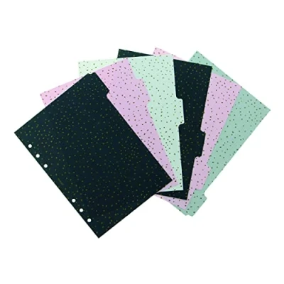 Image of Filofax Organizer Accessory, A5 Size, Confetti Collection, Dividers with Tabs, Set of Six (B132700) Multicolor