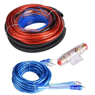 Image of Car Audio Subwoofer Wire, 4 Gauge AWG 2800W Amplifier Installation Wire Cable Kit for Wiring Power